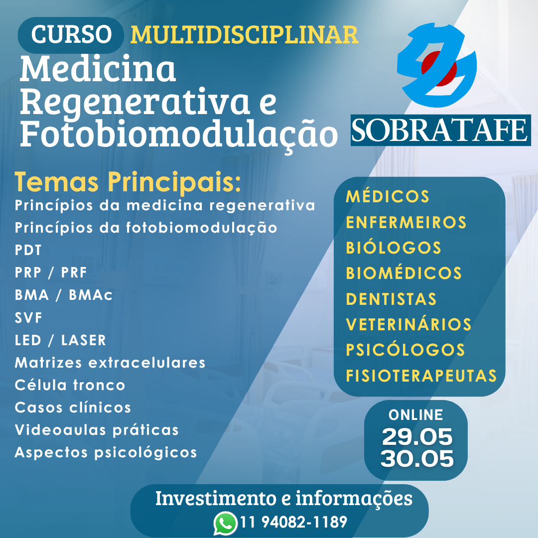 Curso Multidisciplinar Medicina Regenerativa Fotobiomodulação